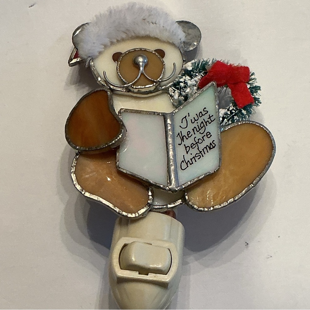 Holiday Bear Night Light with Book